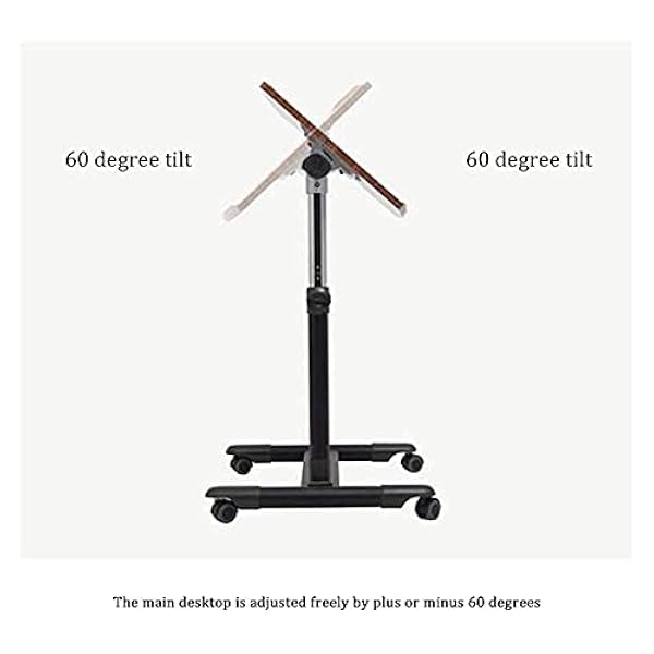 Side Ttable Unique C Shaped Bedside Table Sofa Side End Tables Days Overbed Table Adjustable Height and Angle Removable Laptop Desk with Wheels Bed Sofa Books for Beds and Sofas (Color White)